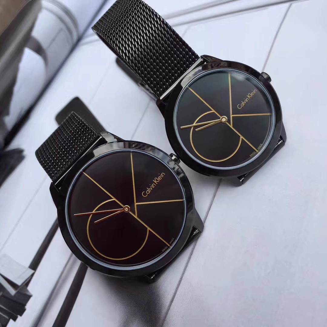 CK-Lovers-9 原装 CK (CalvinKlein minimal watch 系列情侣对表) 超薄编织