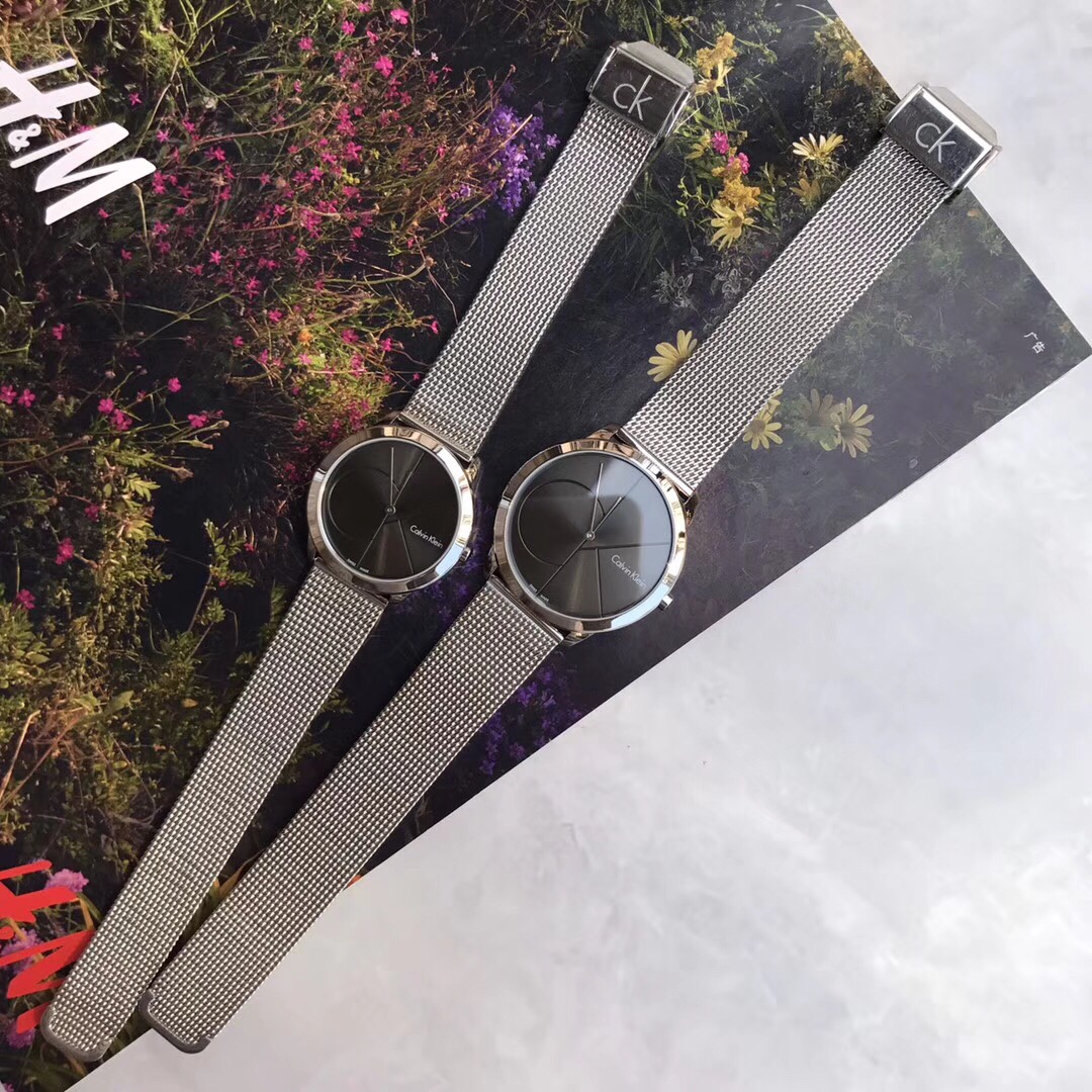 CK-Lovers-11 原装 CK (CalvinKlein minimal watch 系列情侣对表) 超薄编织