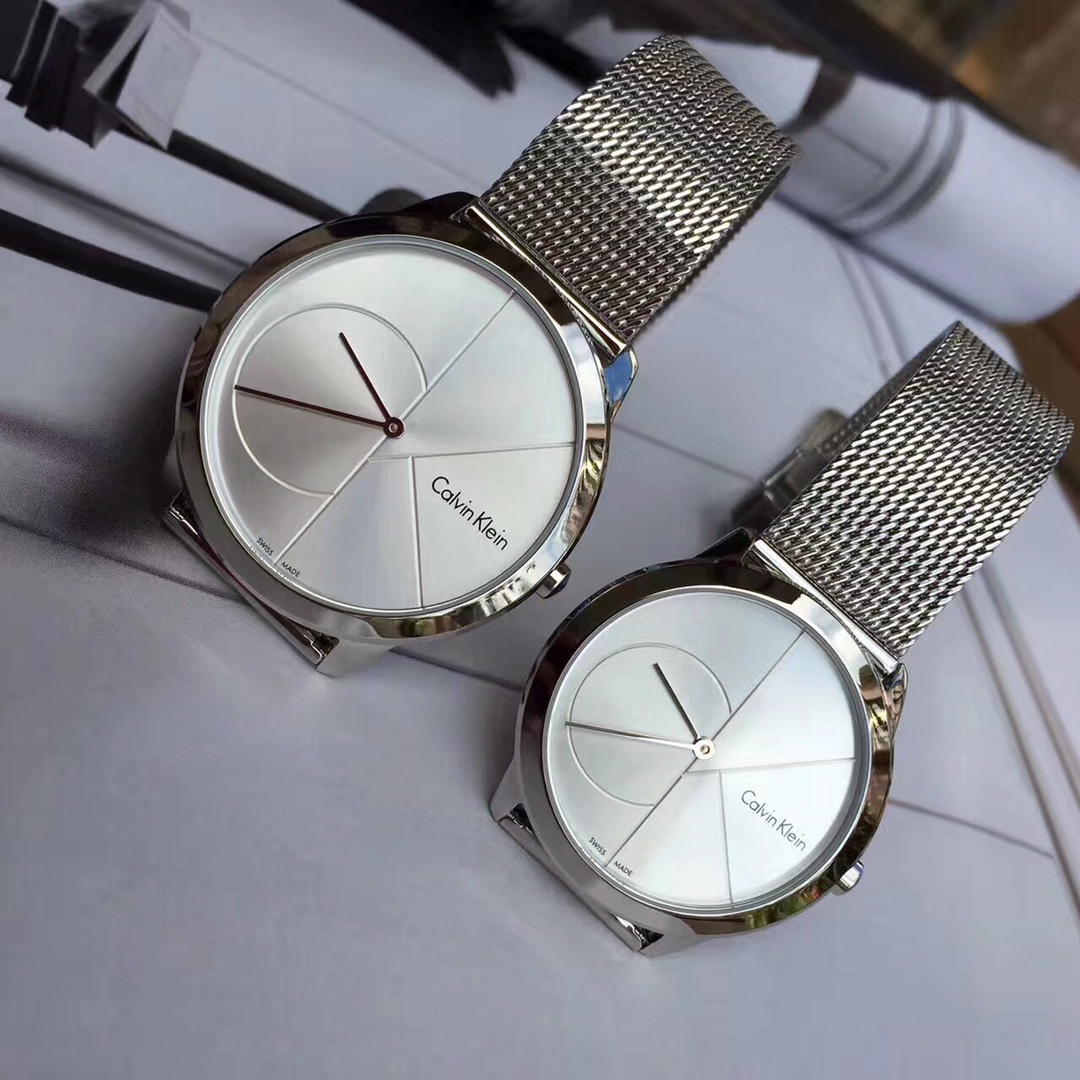 CK-Lovers-6 原装 CK (CalvinKlein minimal watch 系列情侣对表) 超薄编织