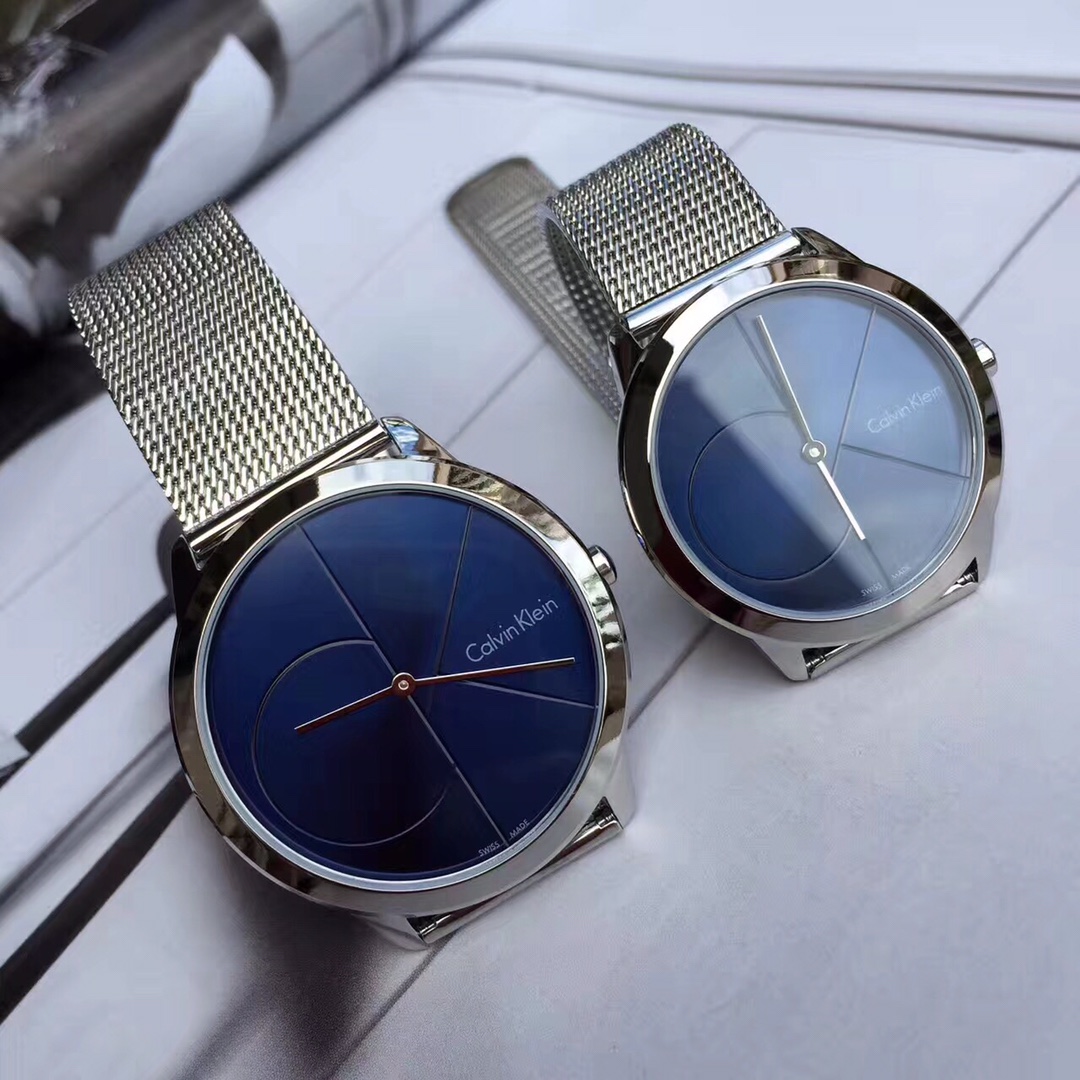CK-Lovers-7 原装 CK (CalvinKlein minimal watch 系列情侣对表) 超薄编织