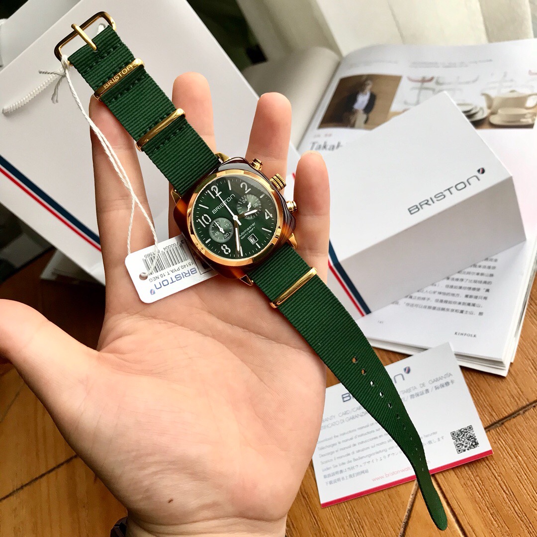 BR002 新锐潮牌Briston独家首发，进口机芯，眼镜胶表壳，每一块儿手表的纹路都独一无二，尼龙表
