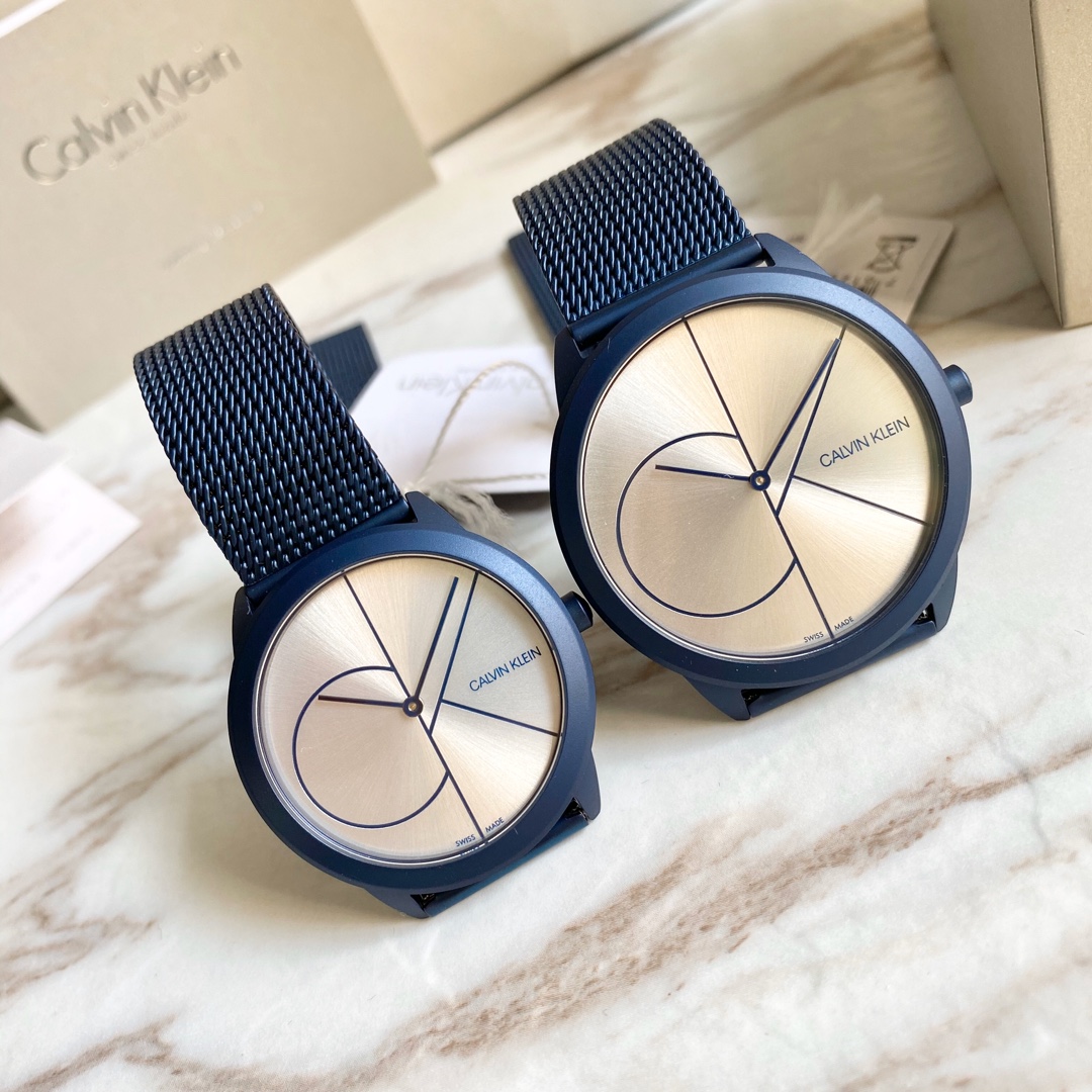 CK-Lovers-5 CK/凯文克莱 (Minimal 简约系列)-情侣对表极简时尚!米兰精钢网带,精简利落,美