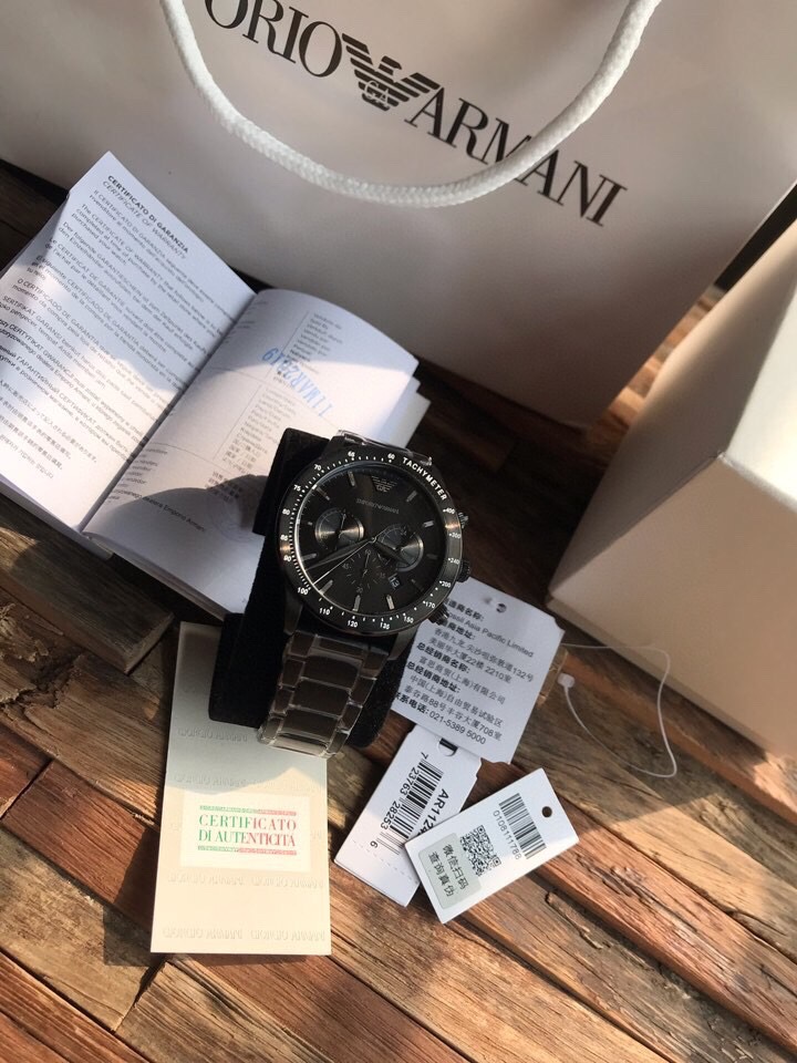 AR11242 ARMANI 阿玛尼正品手表渠道货,全套专柜包装,带盖章保卡,防伪卡,支持专柜验货,实物拍
