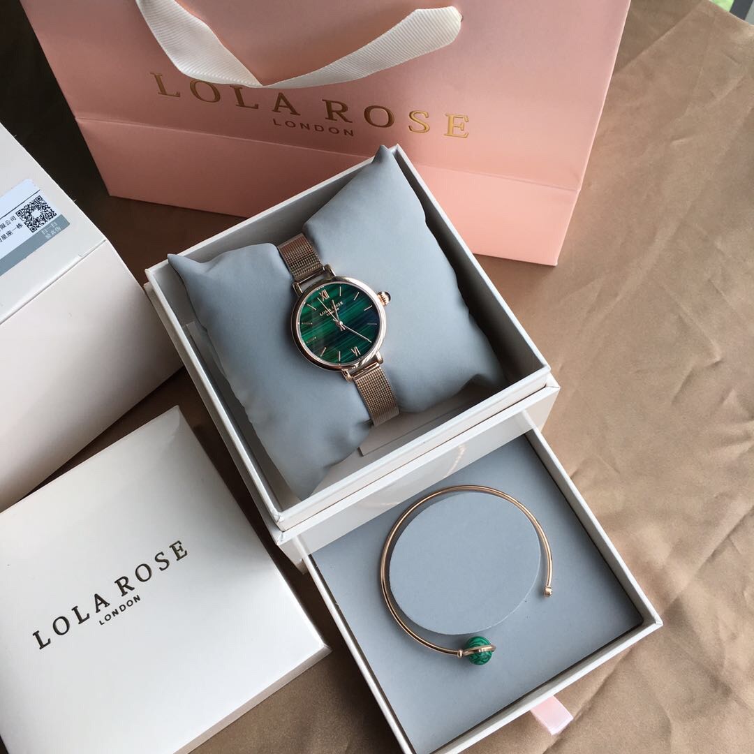 LR001 LolaRose英国小众简约文艺小表盘，星空闪闪；钛金色黑盘，LOLA的满天星款 ，手表加