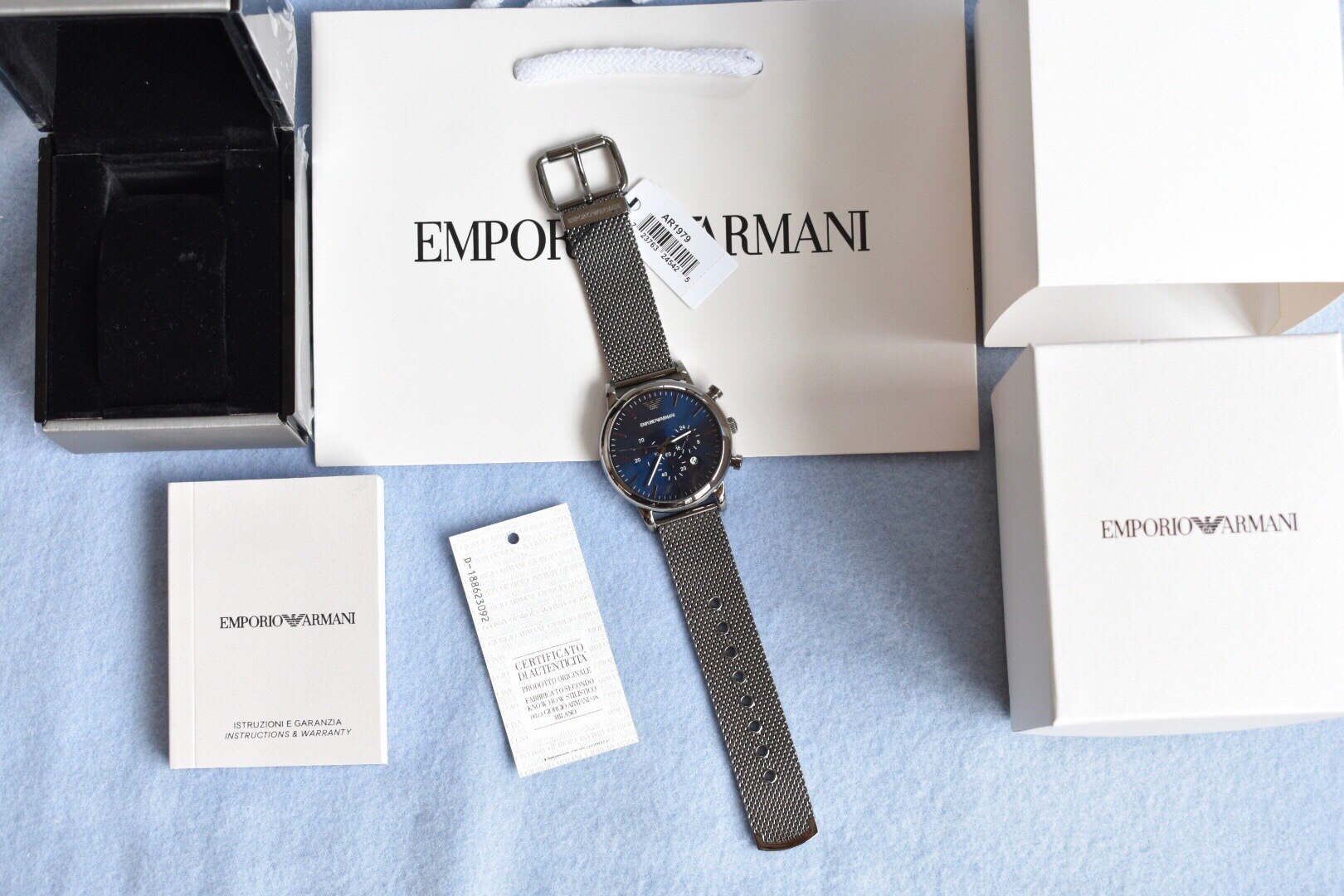 AR1979 ARMANI 阿玛尼原单正品，支持专柜验货，全套专柜包装；直径43mm，50米防水，小红书