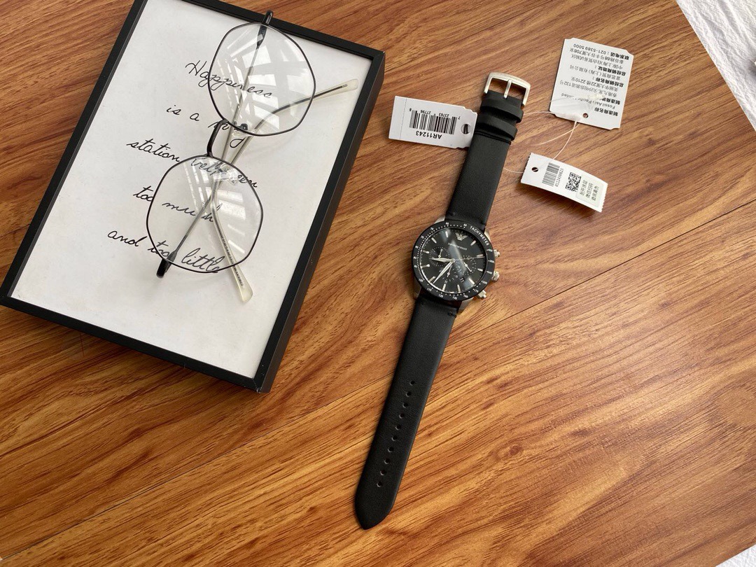 AR11243 新款黑武士，阿玛尼Armani原单正品全国连保支持二维码扫码；表盘：黑武士表盘尺寸：43m